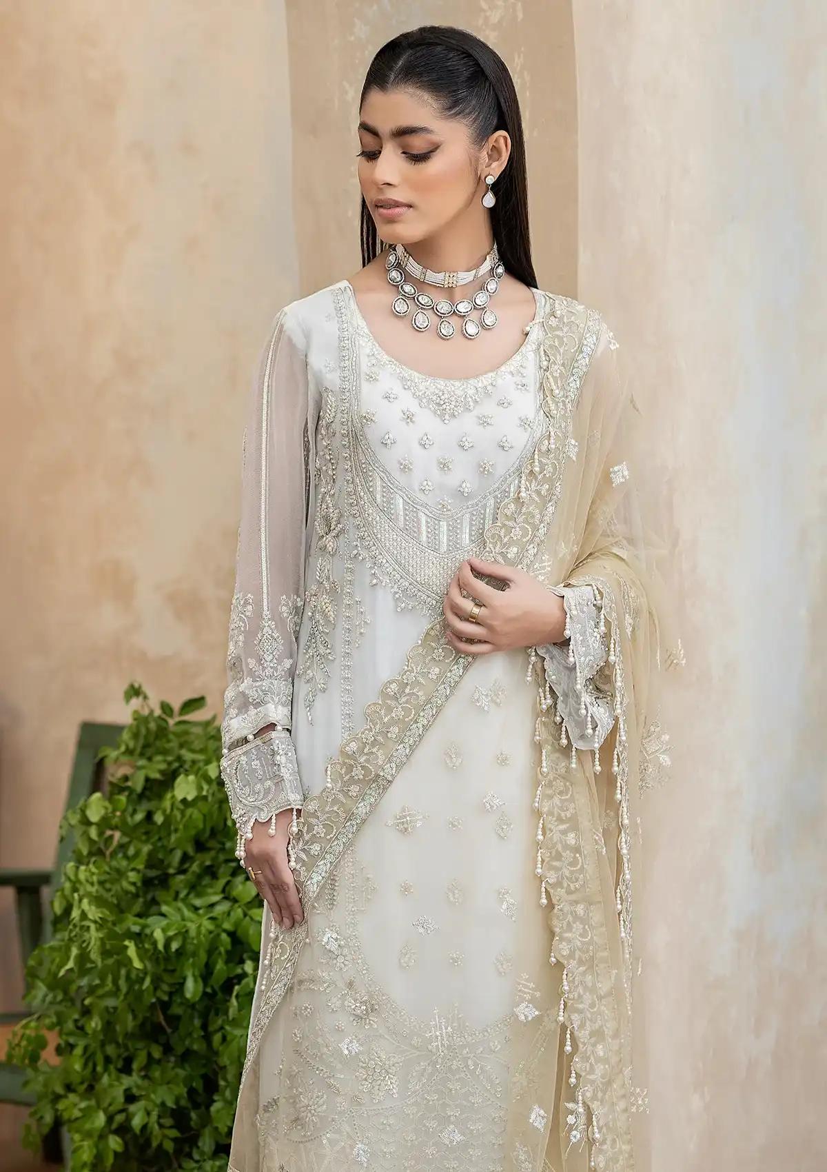 Embroidered Organza Suit - Image 5