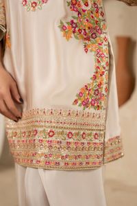 3D Sequin Floral Embroidered Suit - Thumbnail 6