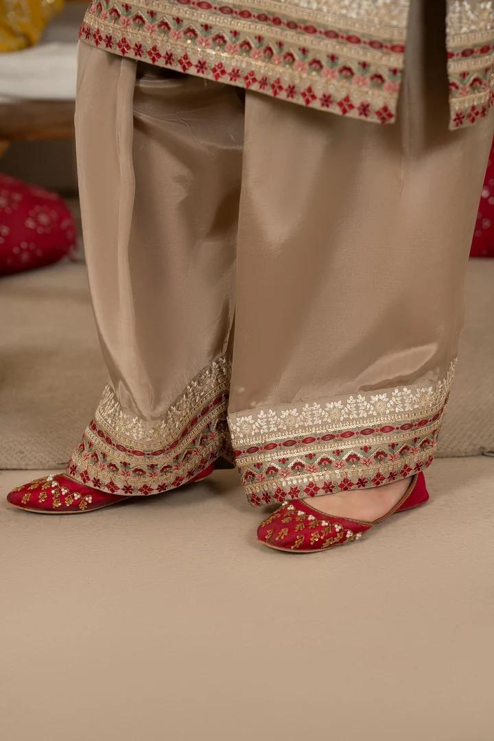 Embroidered Tilla Sequin Suit - Image 14
