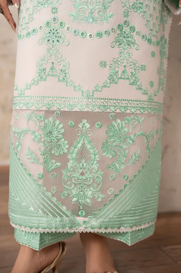 Chikankari & Multi-Thread Embroidered 3-Piece Suit - Image 4