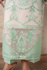 Chikankari & Multi-Thread Embroidered 3-Piece Suit - Thumbnail 4