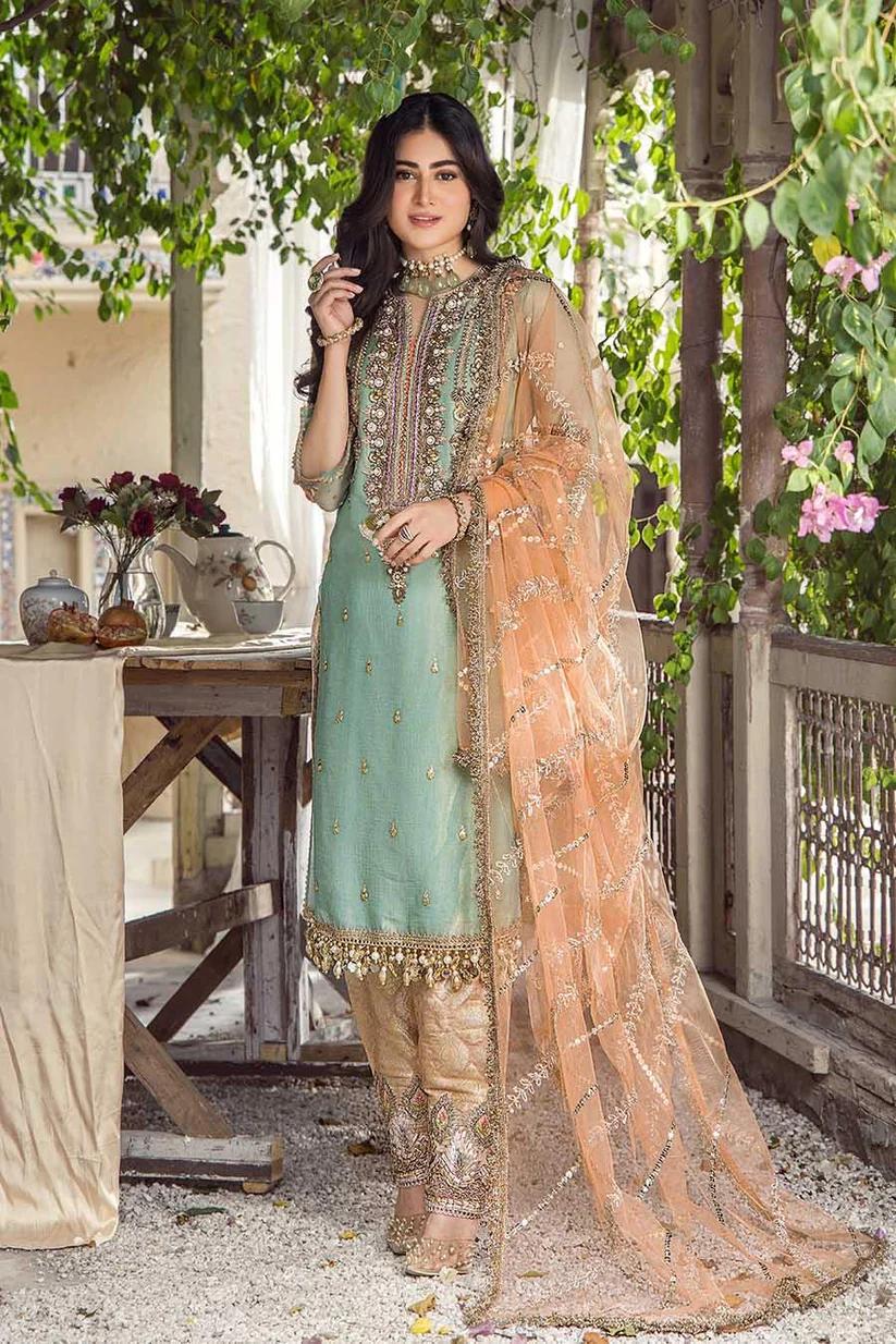 Pure Resham Mesuri Zardozi Suit - Image 3