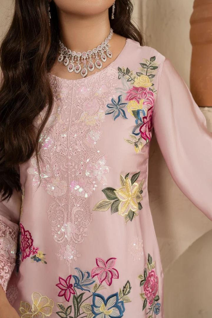 Bloom Embroidered Silk Suit - Image 5