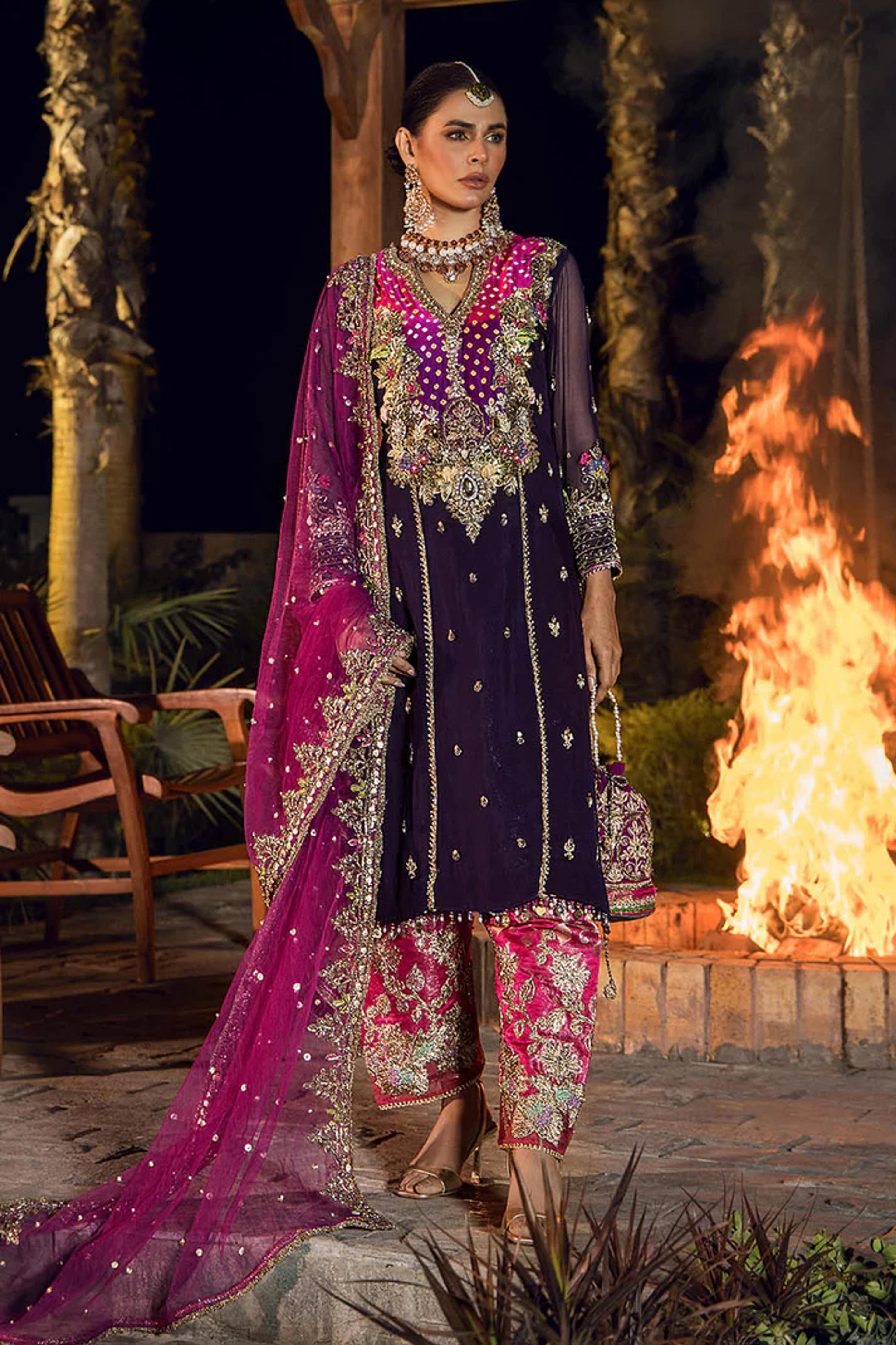 Kora Dabka Chiffon Chunri Shirt - Thumbnail 1
