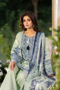Multi-Thread Embroidered Shirt with Classic Shalwar - Thumbnail 13