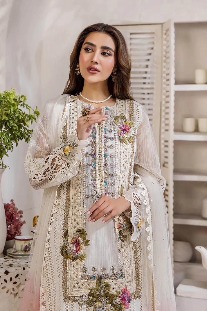 Cotton Chikan 3D Embroidered - Image 4