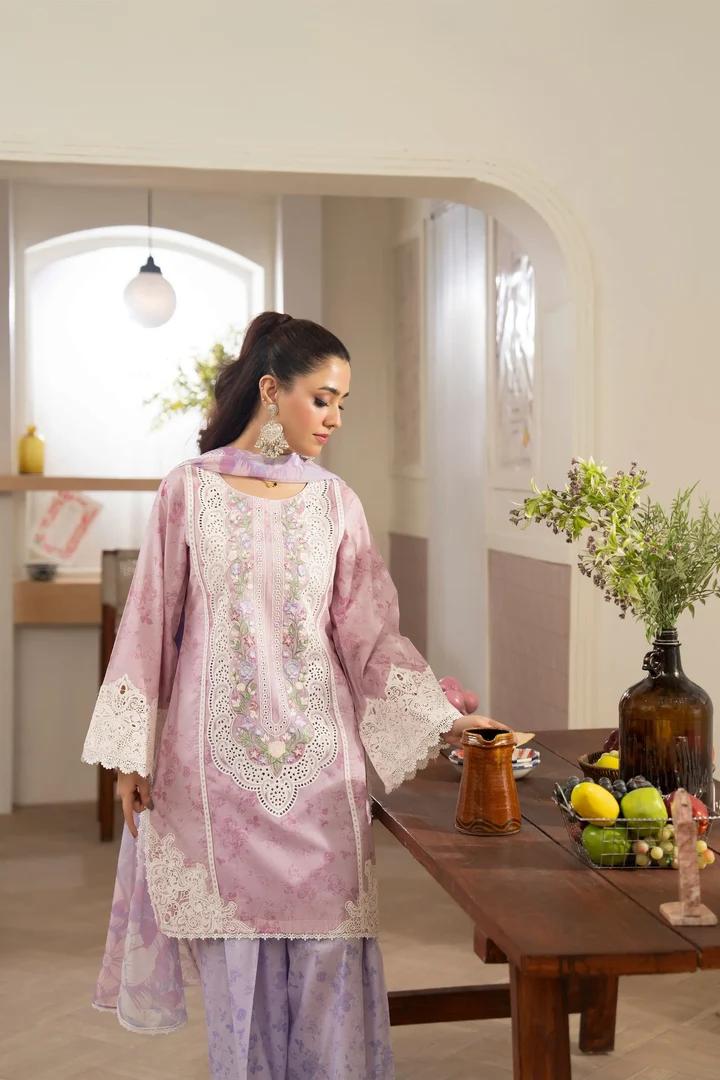 Refined Lawn Suit with Farshi Drape - Image 2
