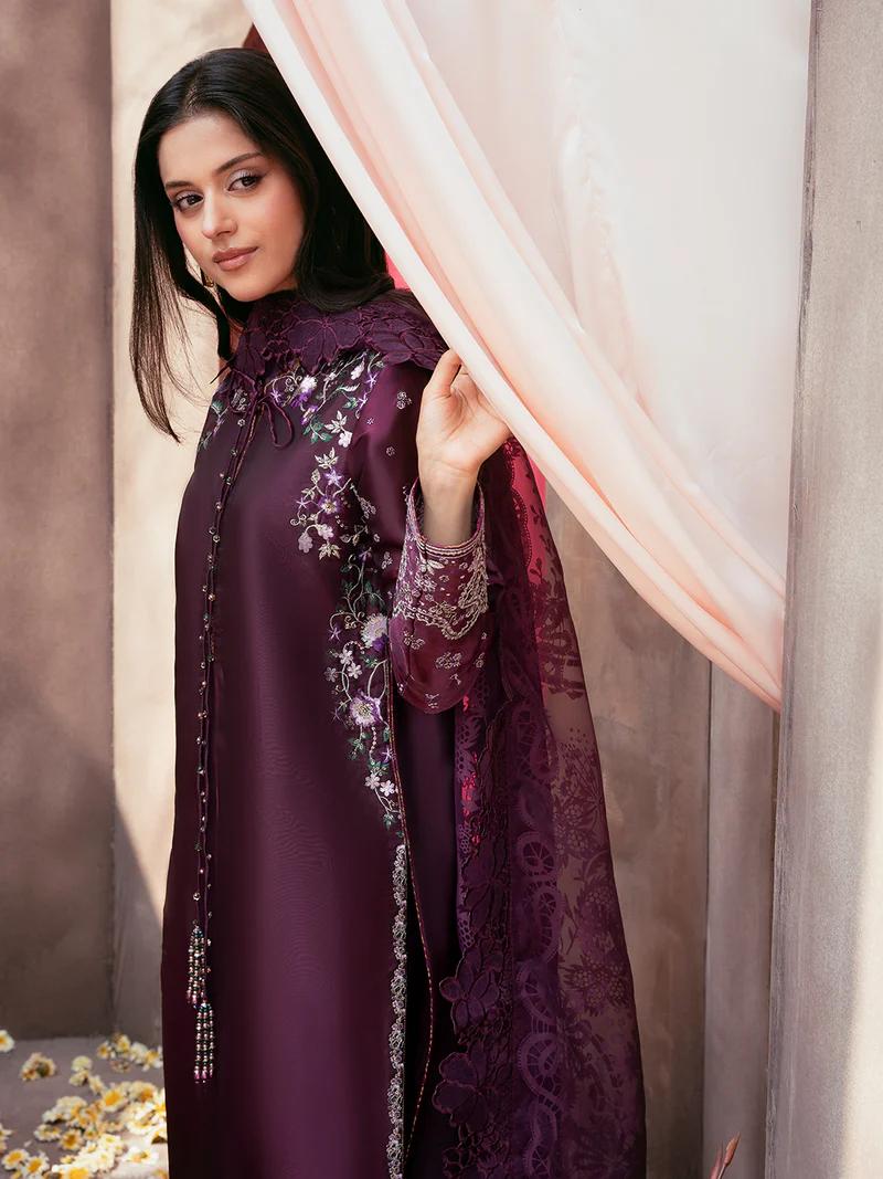 Embroidered Silk & Organza Ensemble - Image 8