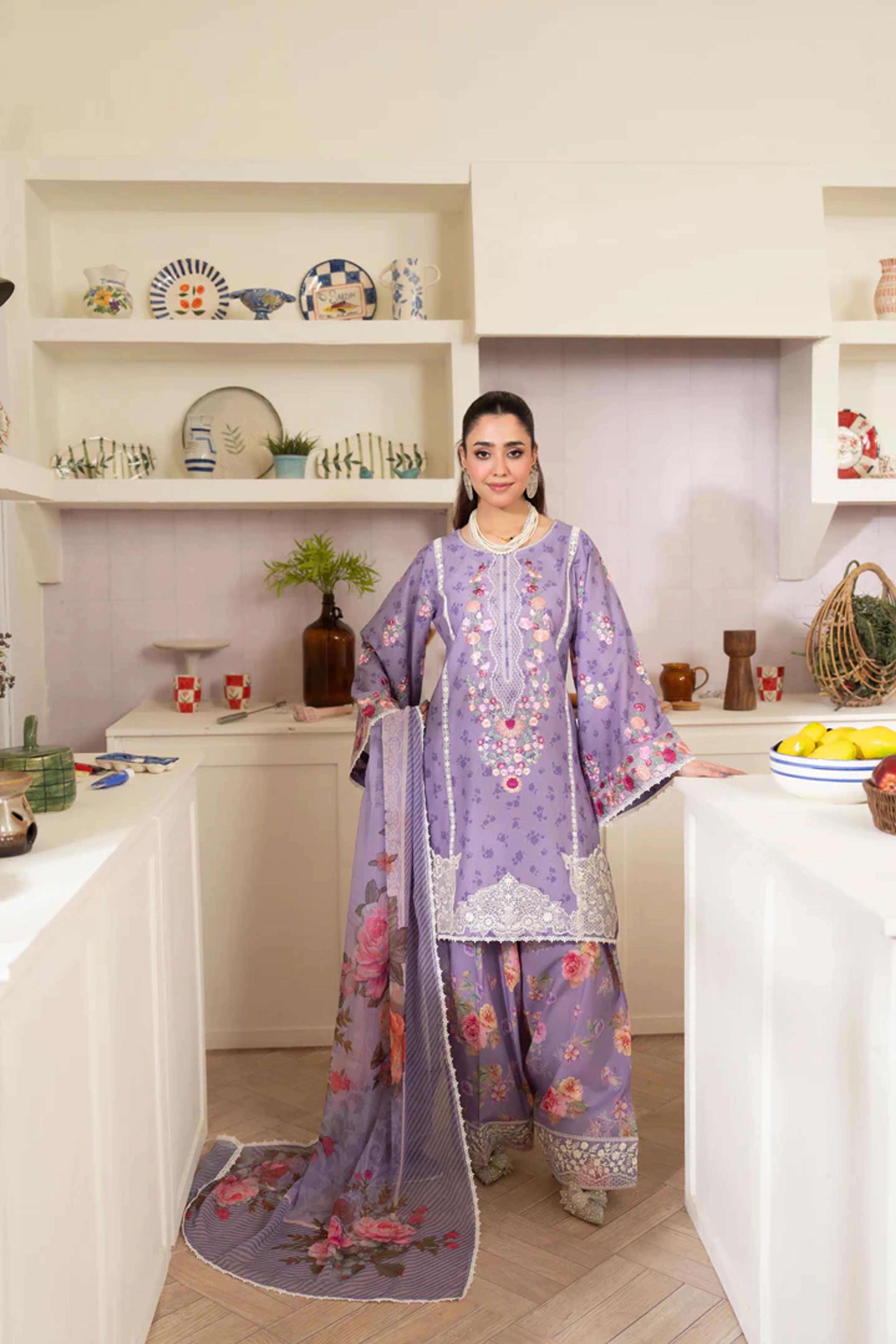 Lawn Embroidered Ensemble