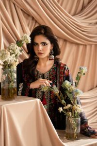 Kashmiri Stitch Embroidered with Loose Trouser - Thumbnail 12