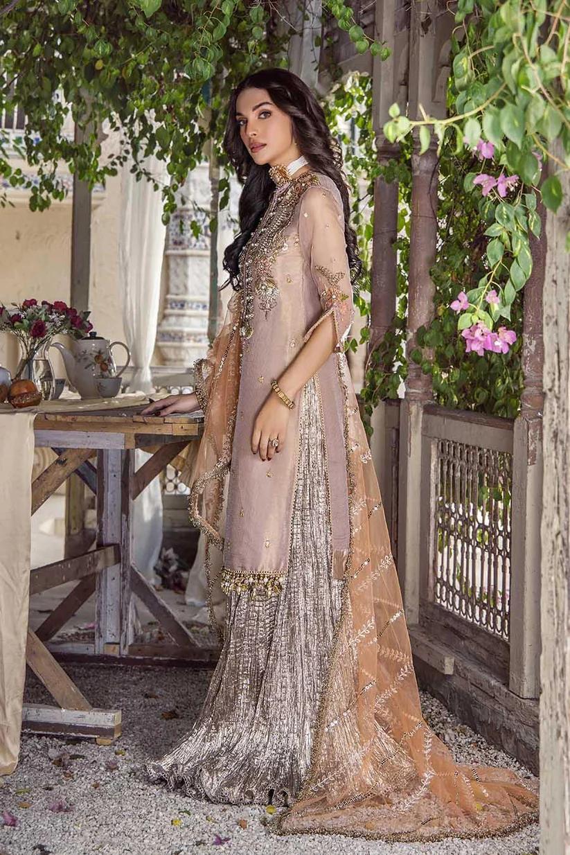 Pure Resham Mesuri Zardozi Suit - Image 12