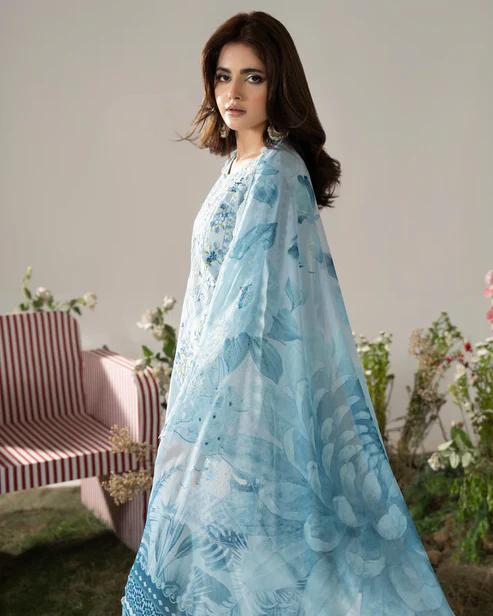 Embroidered Short Shirt with Farshi Shalwar - Image 7