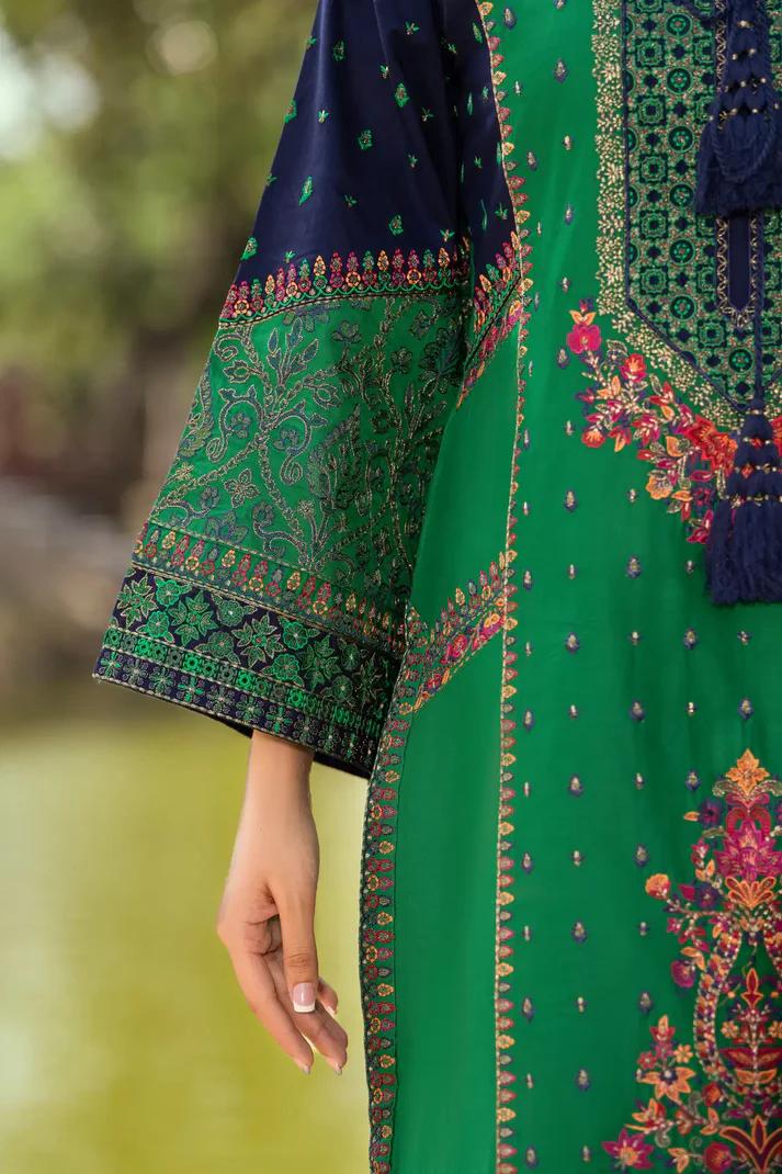Traditional Ethnic Set with Apple Silk & Farshi Shalwar - Image 12
