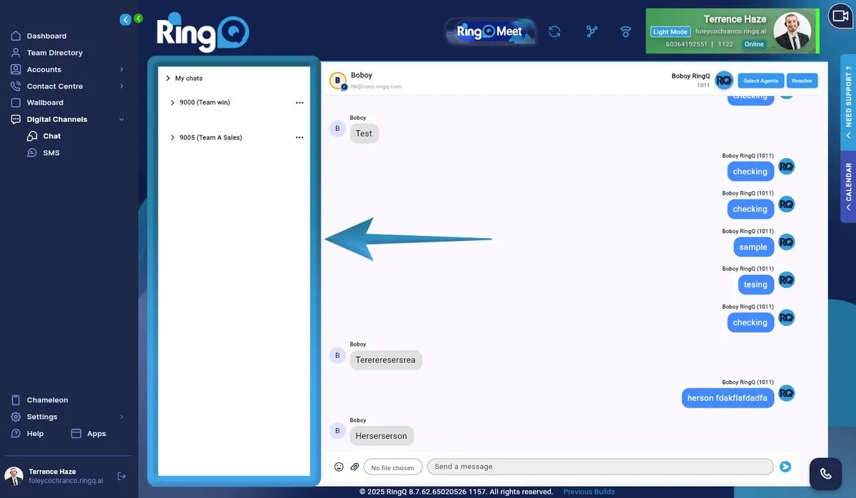 RingQ webchats