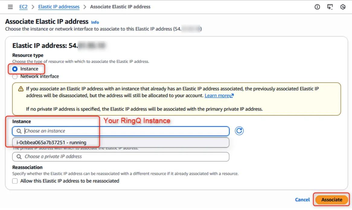 Choose instance for RingQ in AWS