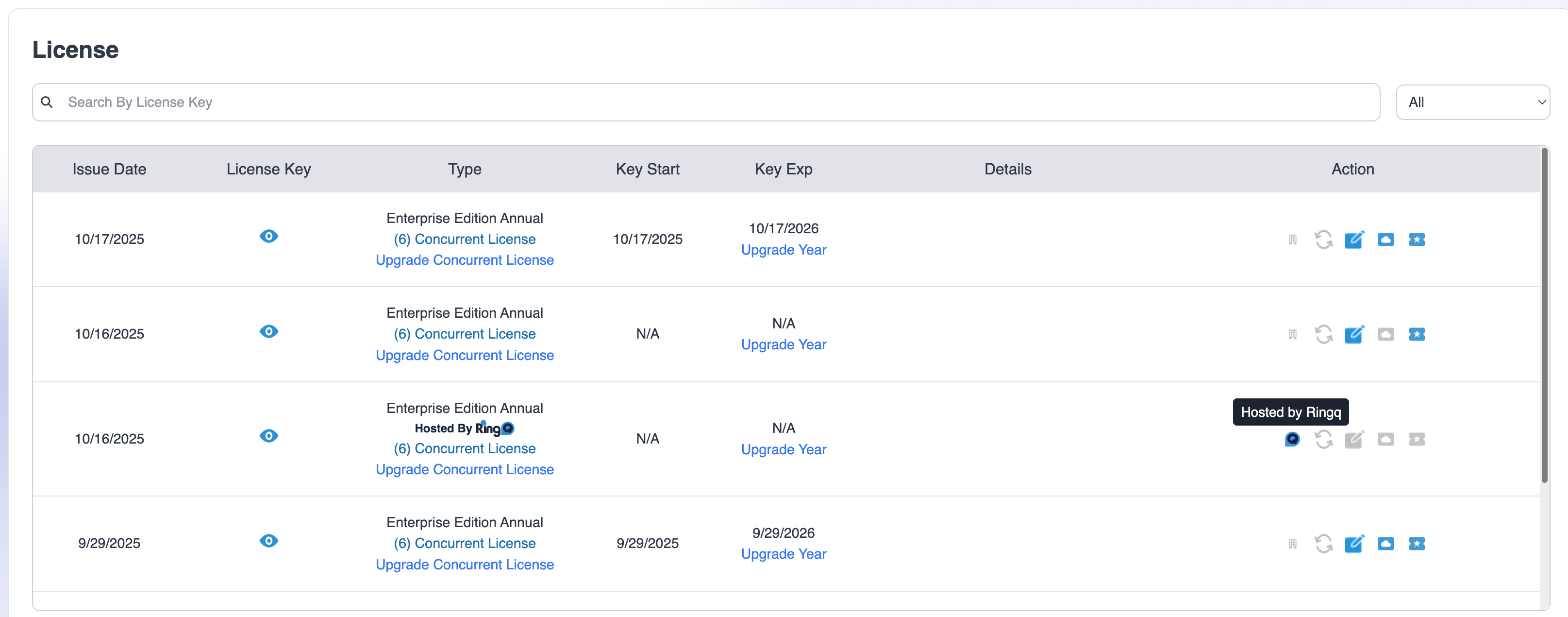 RingQ License Page