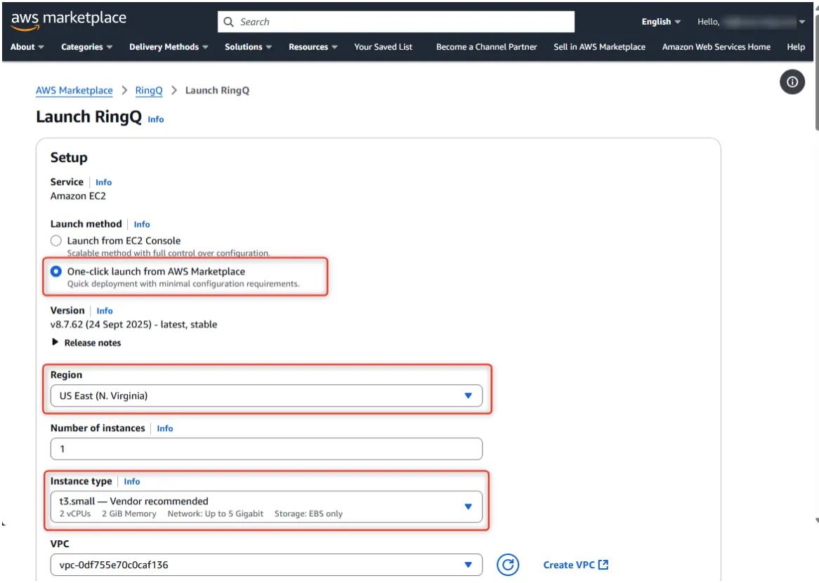 AWS launch application