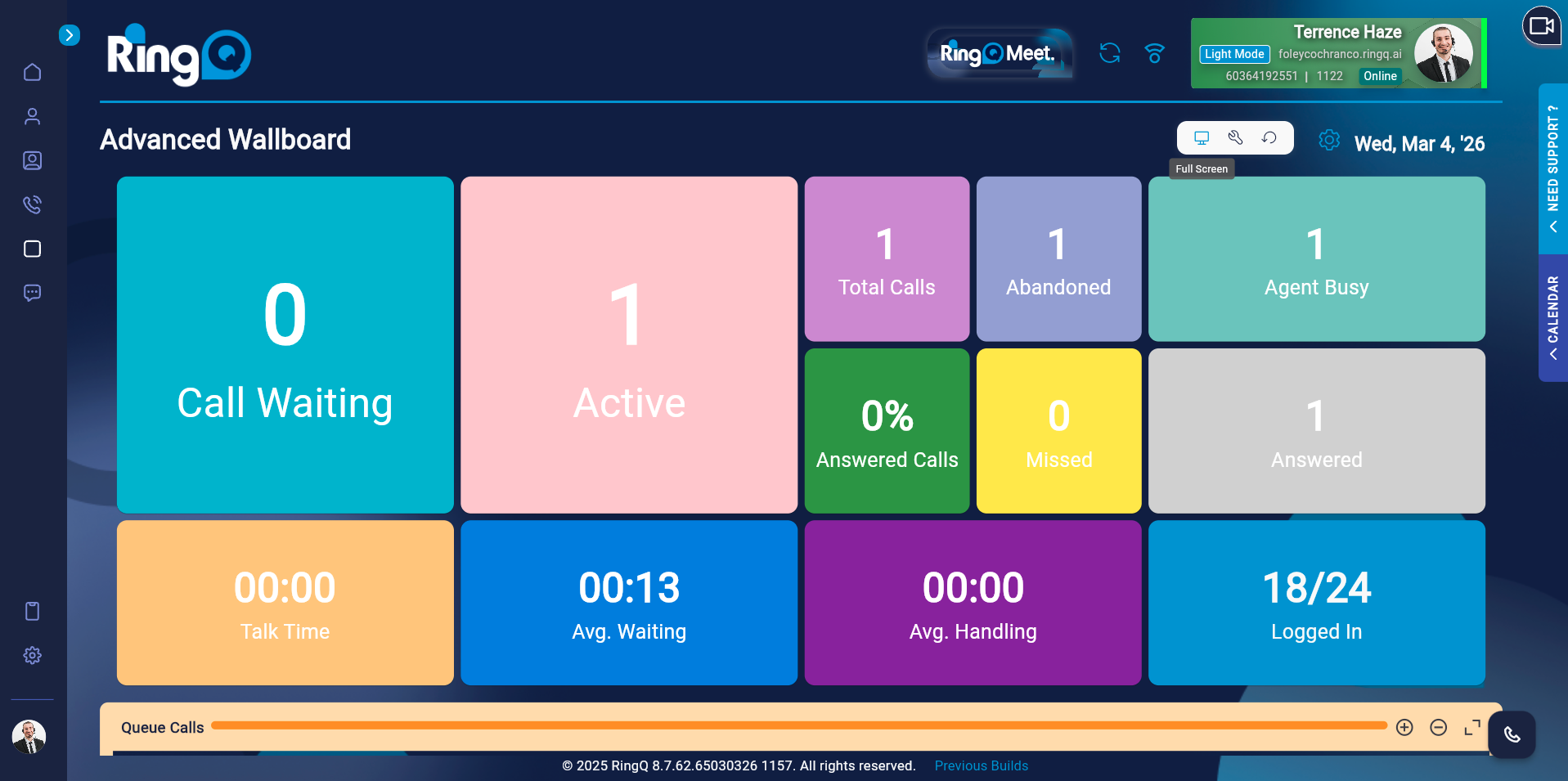 Full Screen Wallboard