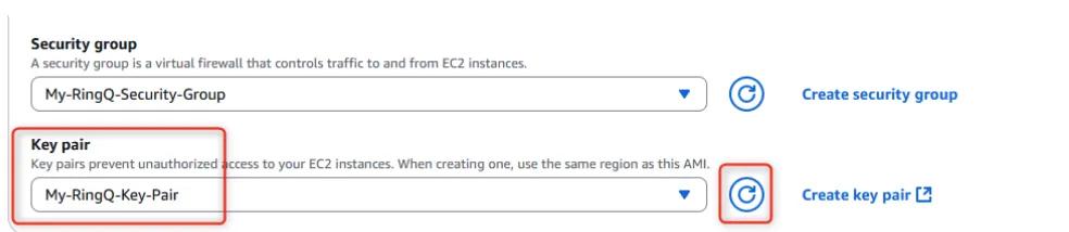 Pair RingQ with AWS