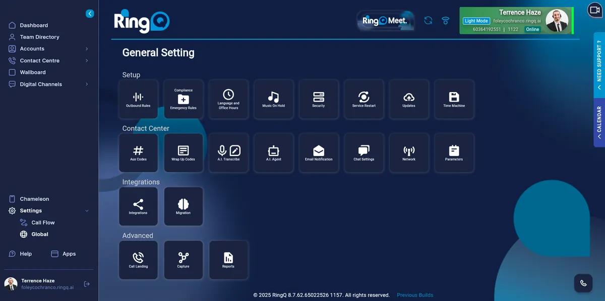 System settings 