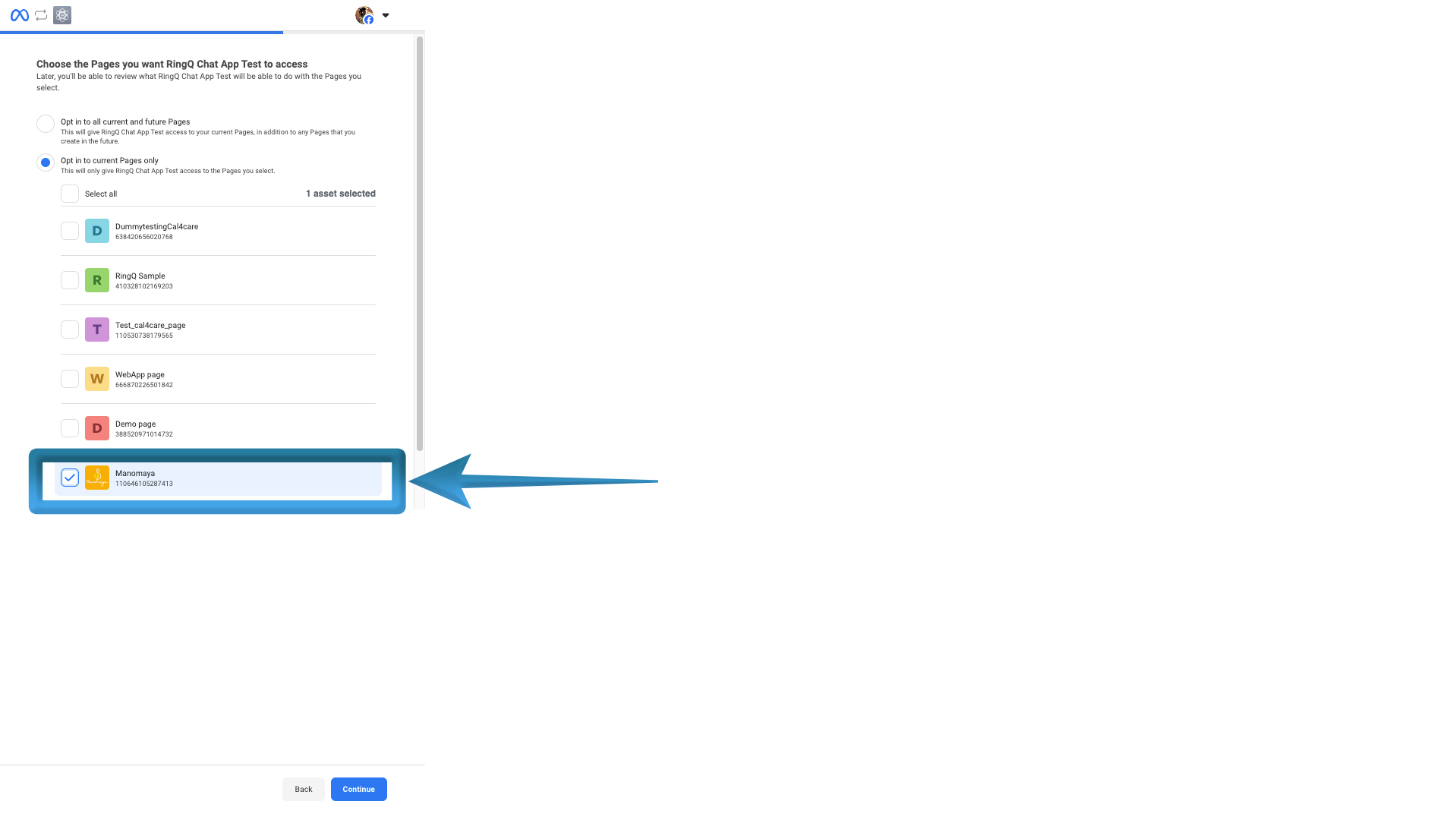 Select your page