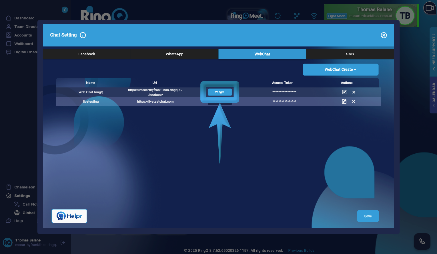 RingQ Chat Widget