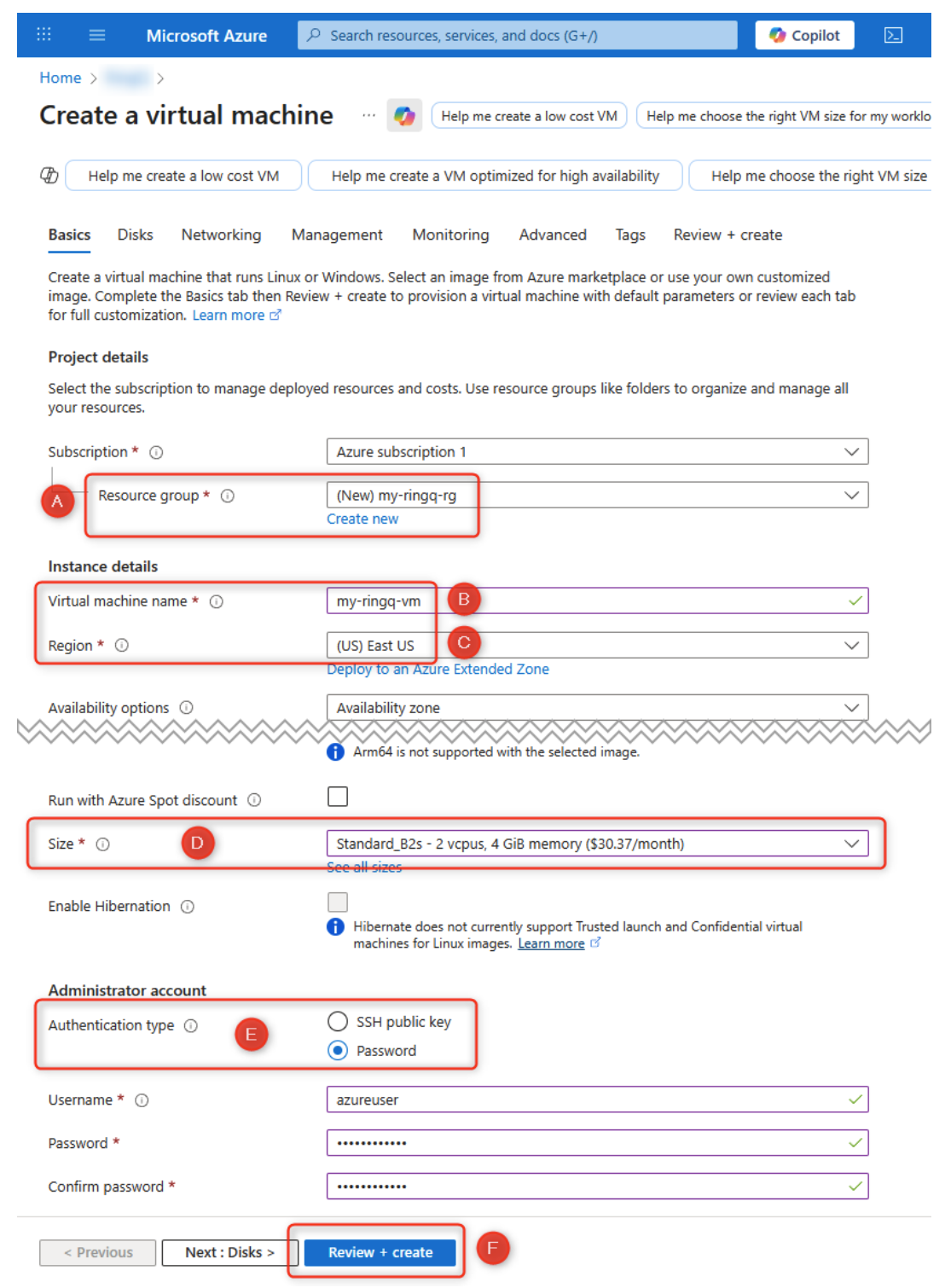 Deploying RingQ Cloud PBX on Microsoft Azure from the marketplace