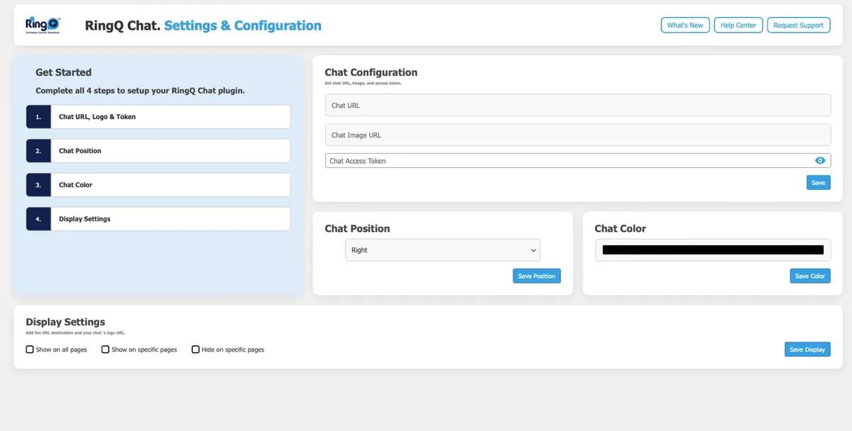Chat Configuration settings