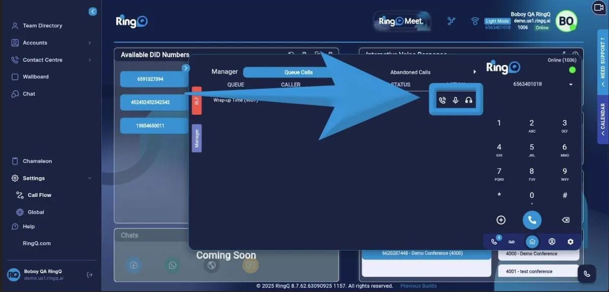 RingQ Call Monitoring (Suprevisors & Managers)