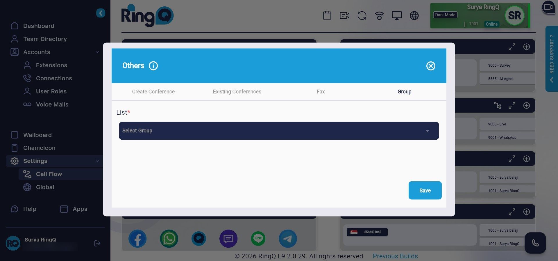Select the Group tab