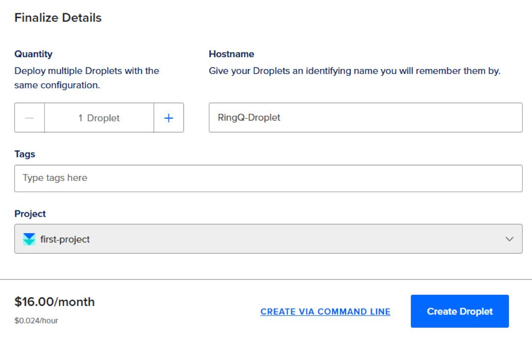 ringq The droplet will now be created
