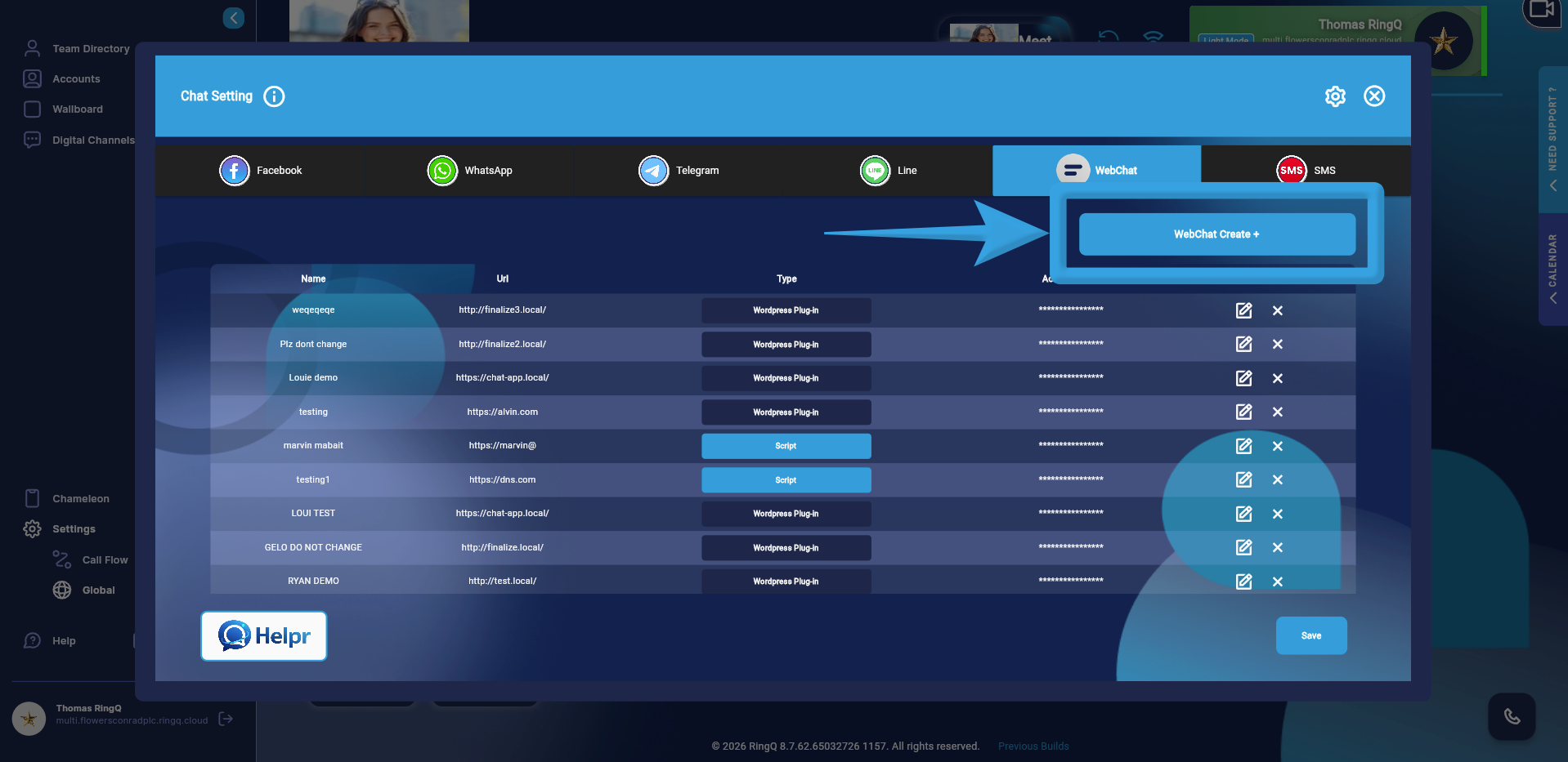 Create Webchat