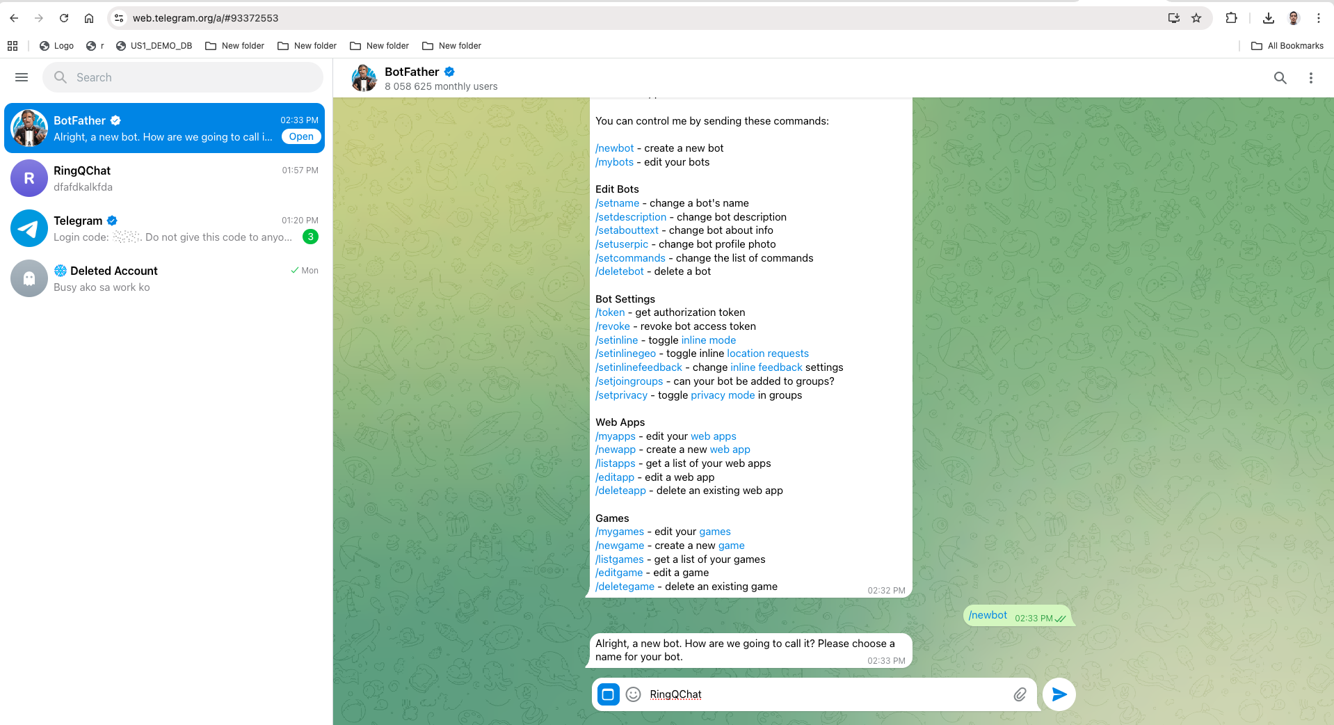 Bot Name RingQChat