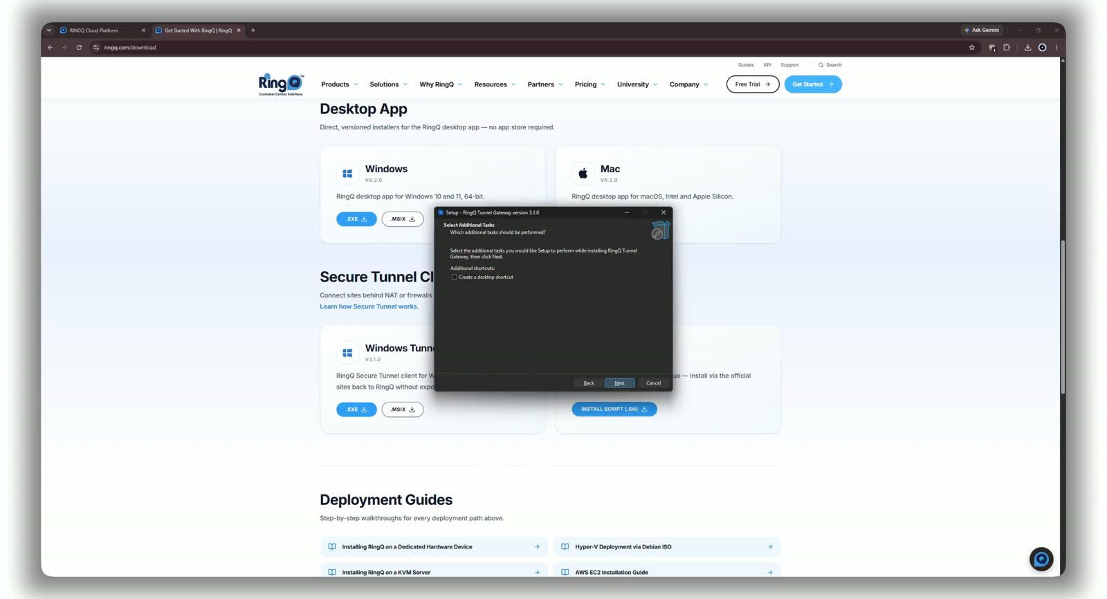 Select Additional Tasks — optional desktop shortcut.