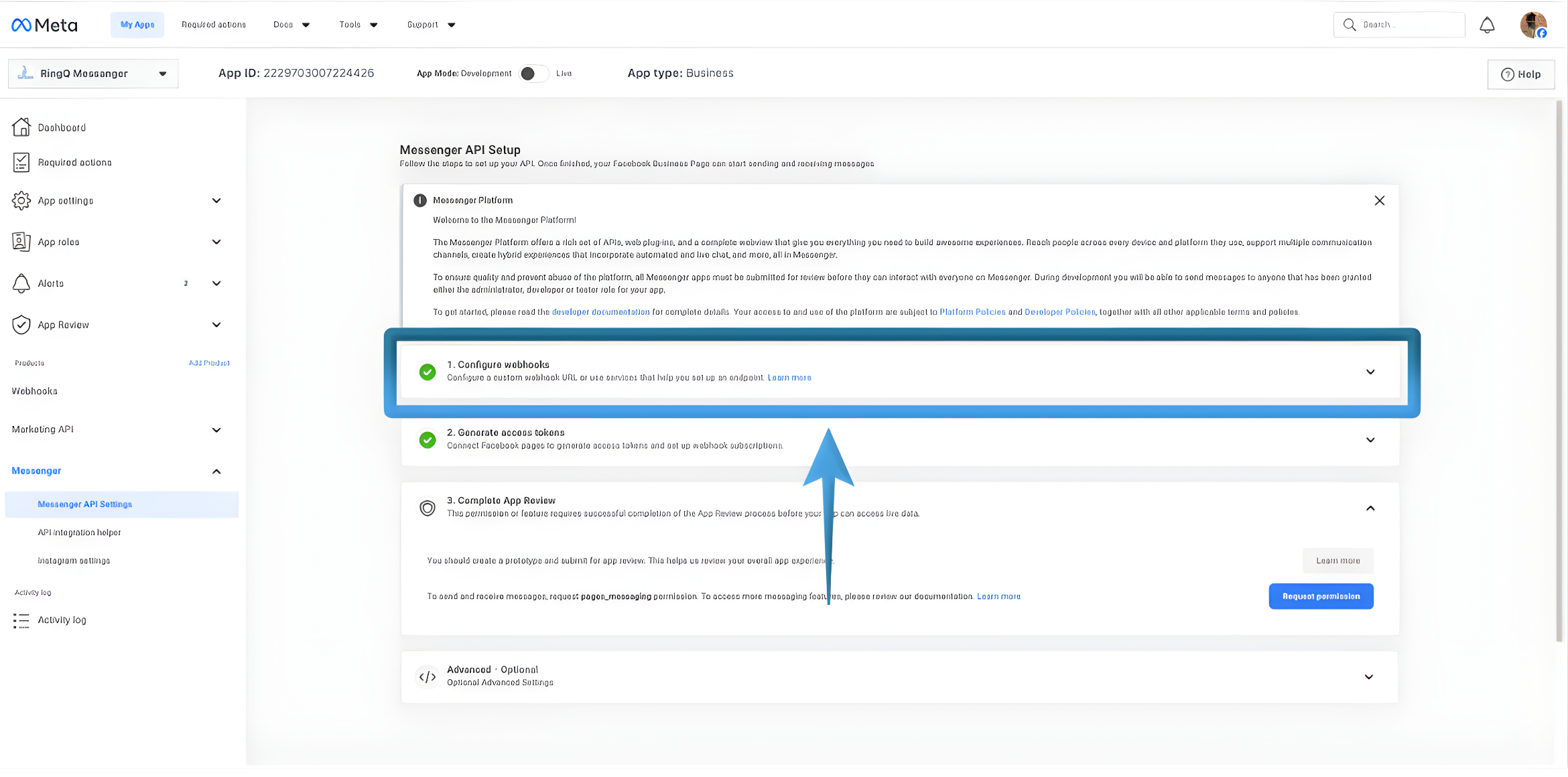 Facebook webhooks