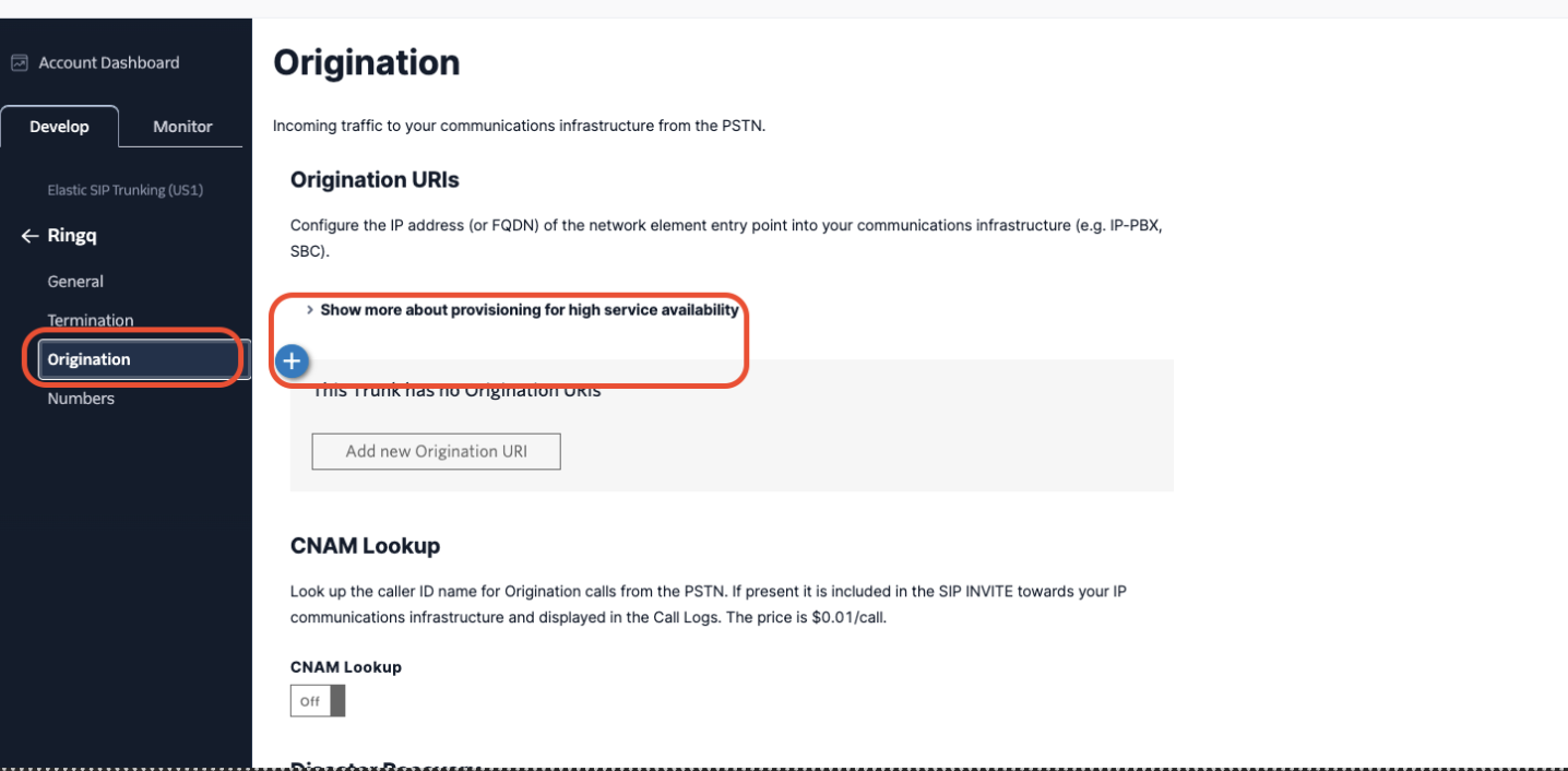 Select origination