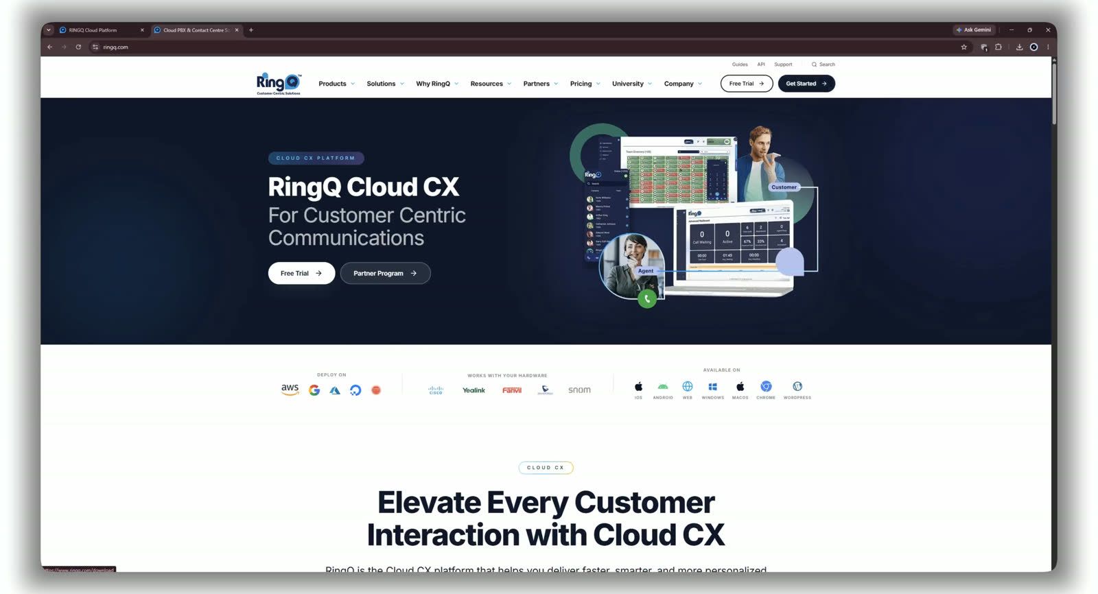 ringq.com — start from Get Started to reach the download page.