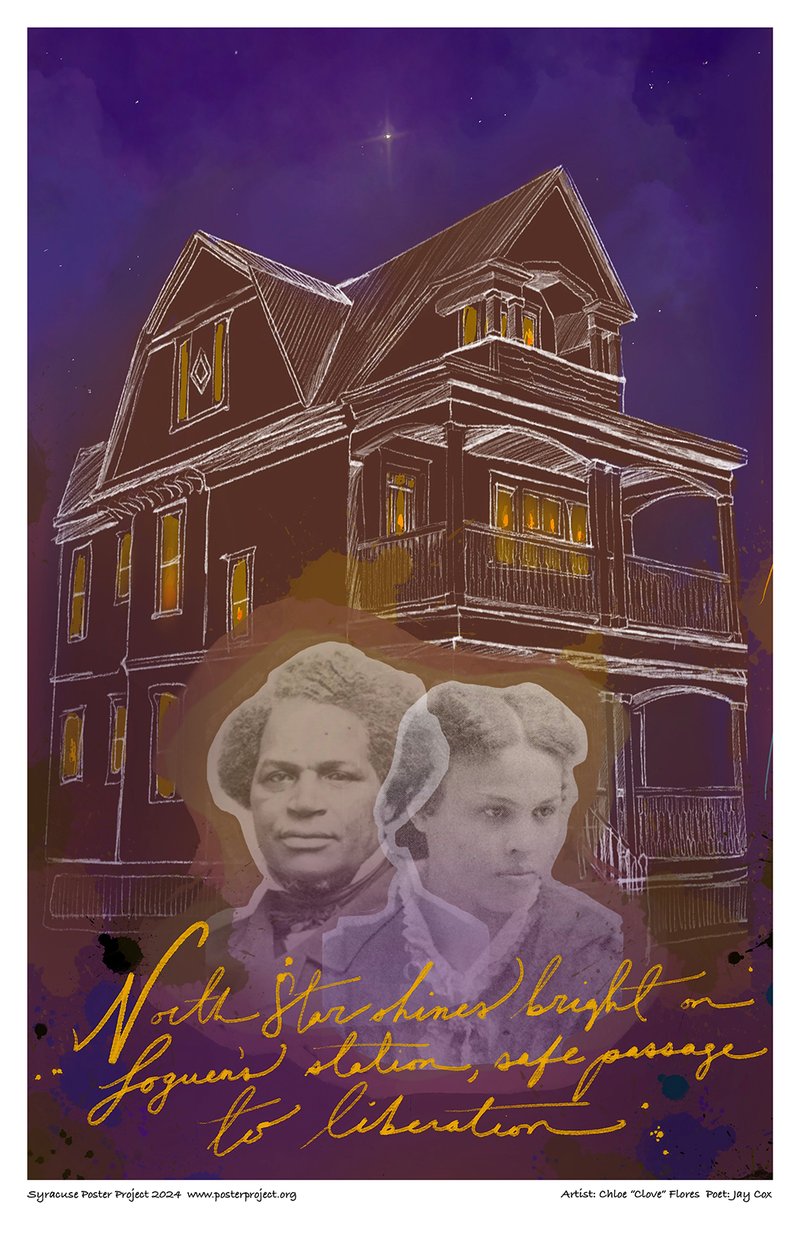 Portrait of Jermain and Sarah Lougen in front of house