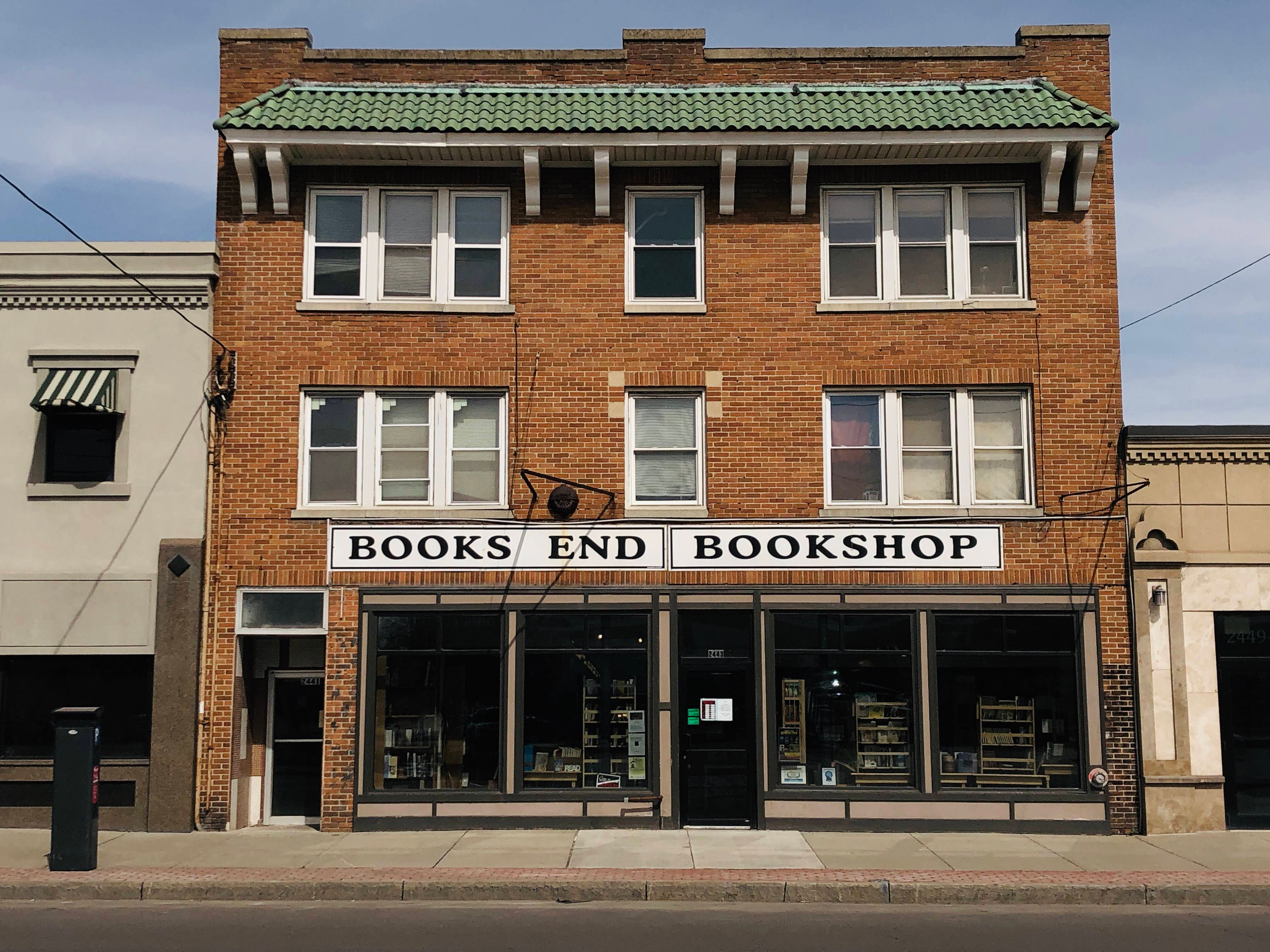 Storefront of Books End Bookshop in Eastwood