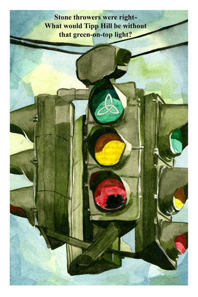Tipp Hill Traffic Light Postcard