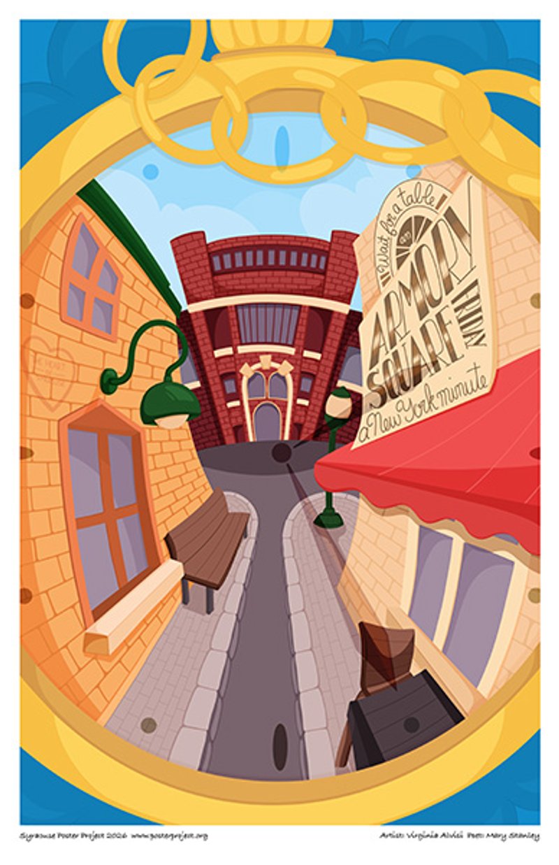 Fisheye view of Armory Square