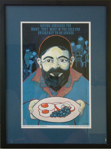 Framed Poster Print, Hungry Man