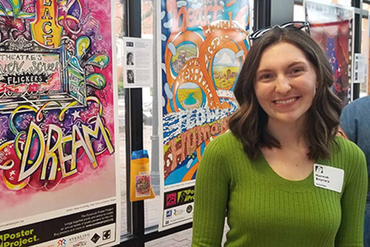 Hannah Baycura, intern at Syracuse Poster Project