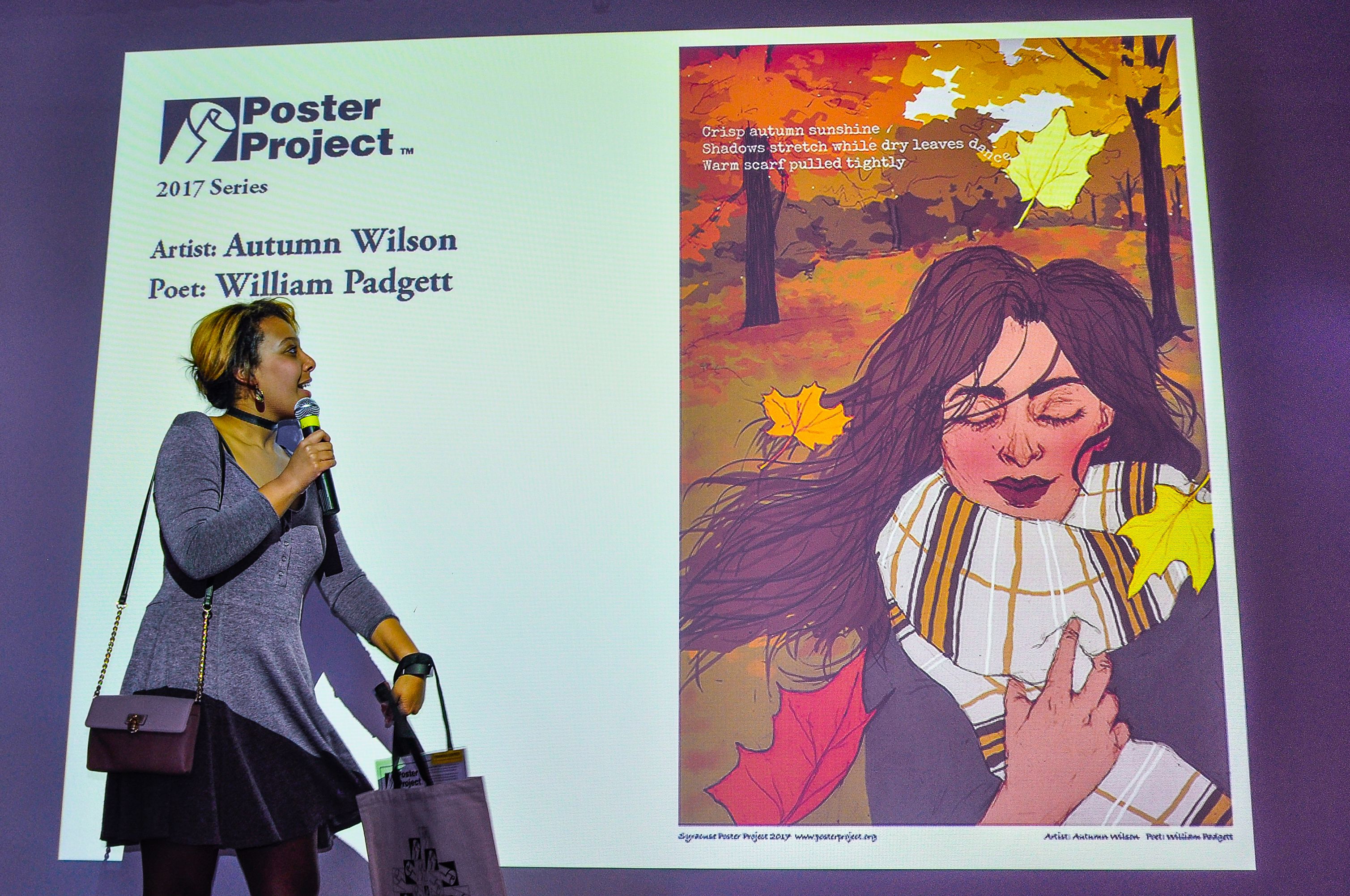 Artist Autumn Wilson at 2017 Unveiling Celebration of Syracuse Poster Project