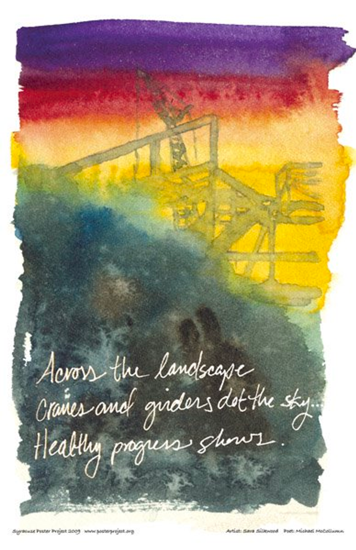 Across the landscape
cranes and girders dot the sky
Healthy progress shows Across the Landscape