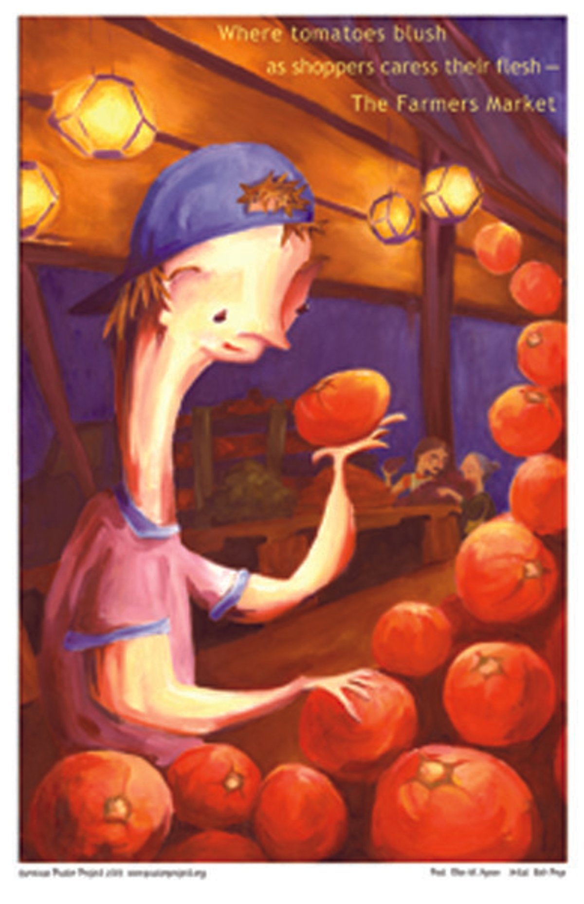 A man shops for tomatoes at a farmer's market