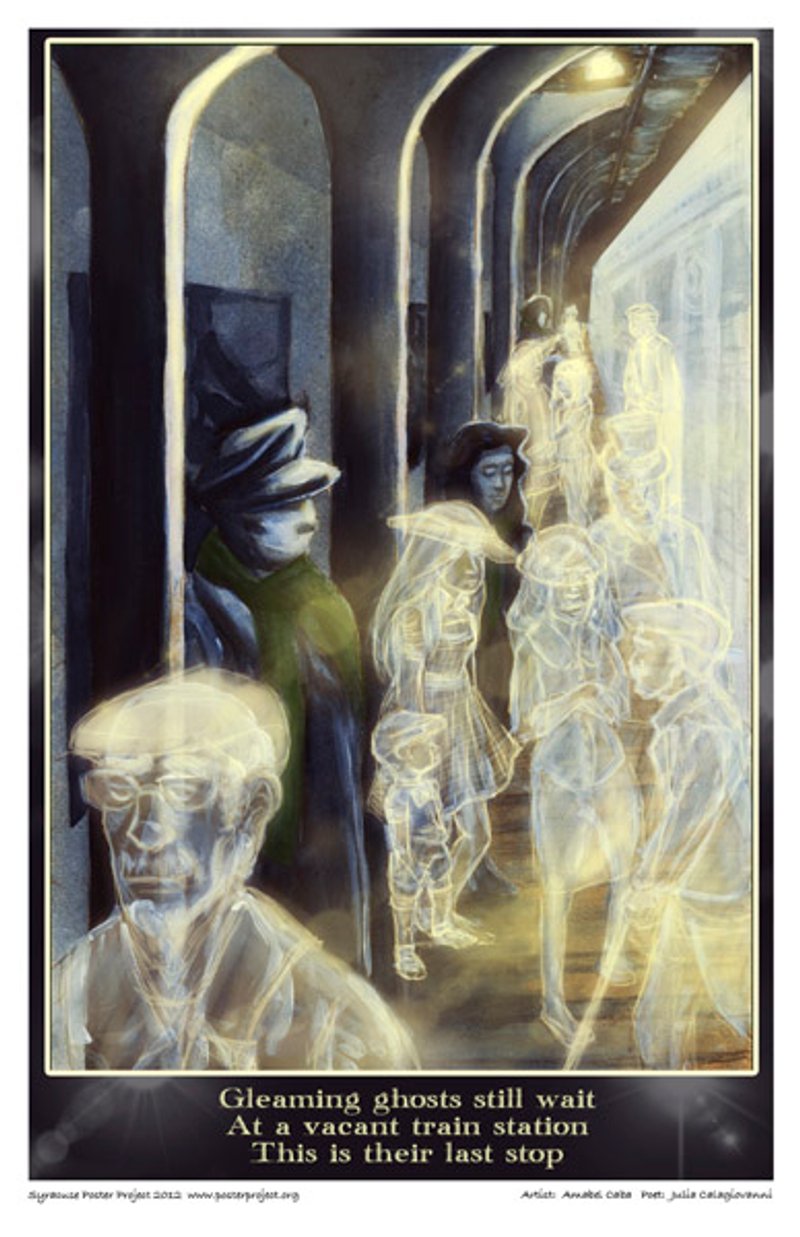 Ghosts wait at an abandoned train stop