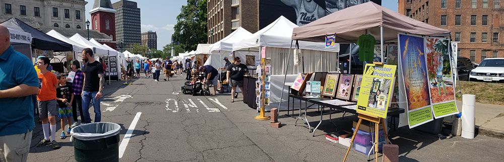 Poster Project booth at the Syracuse Arts and Crafts Festival