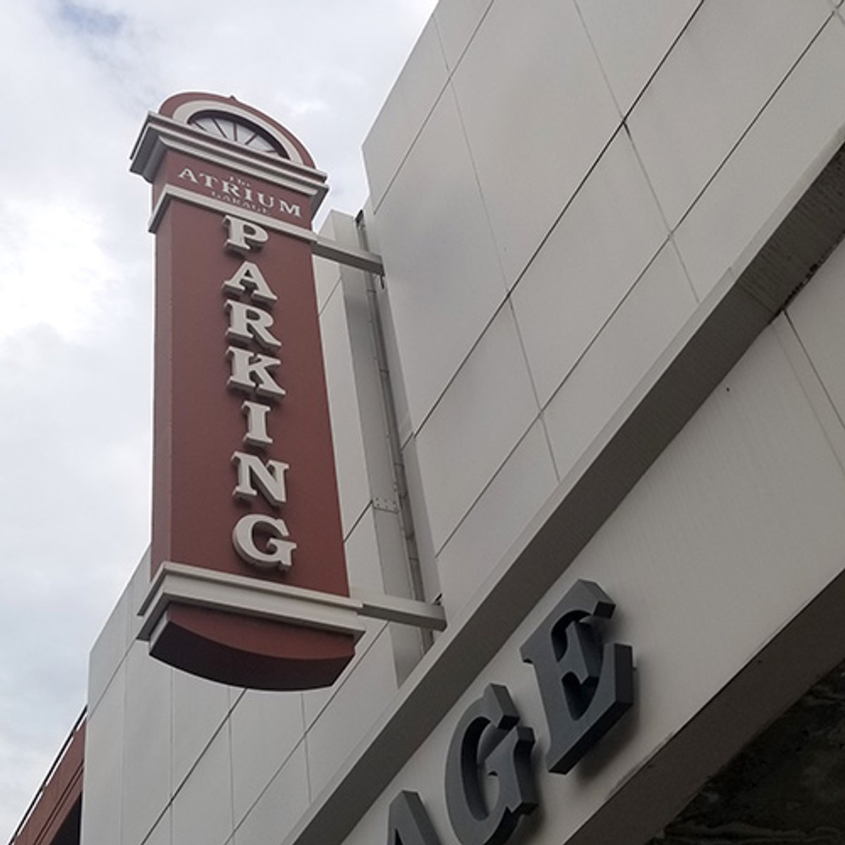 Atrium Garage Sign
