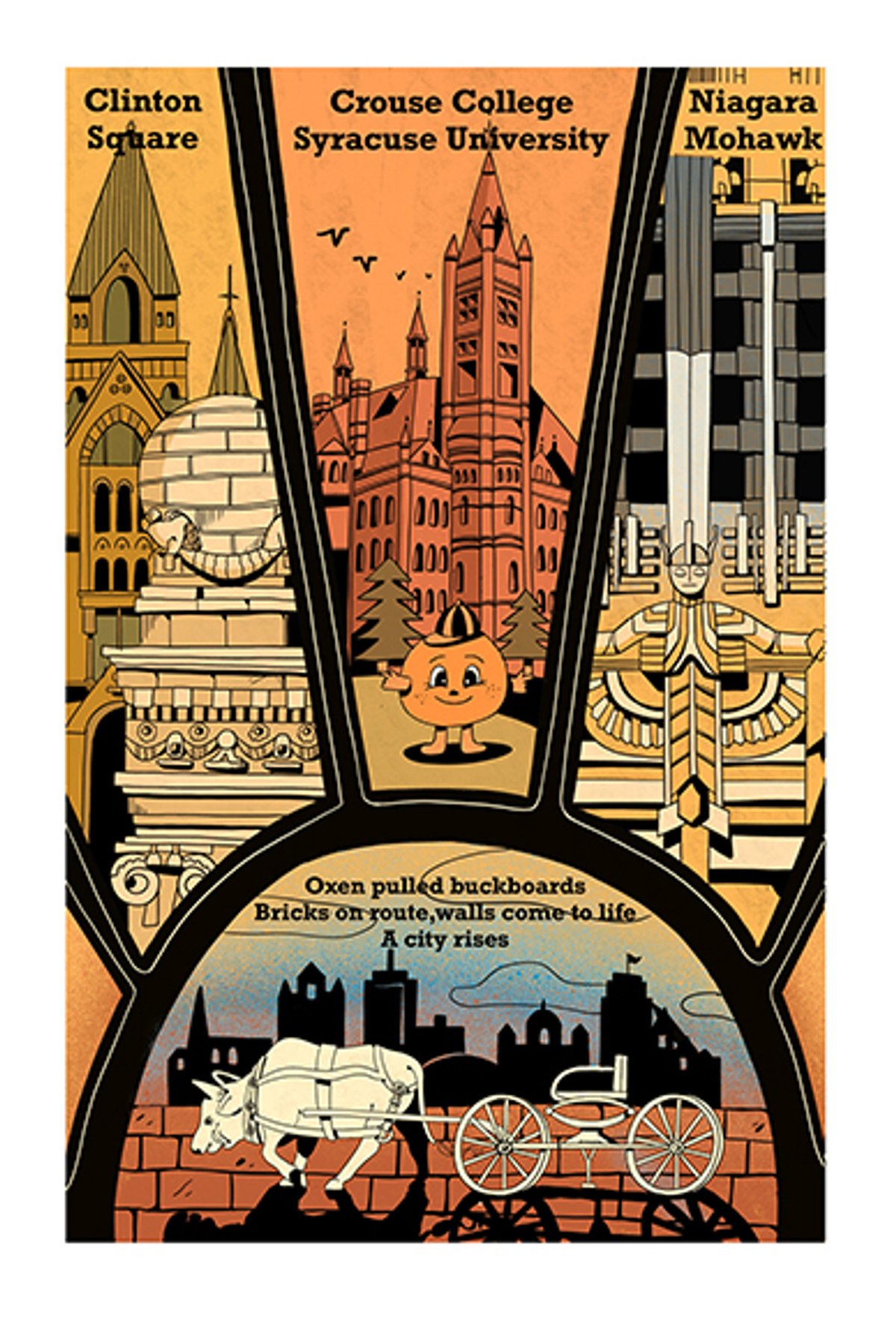 Oxen Pulled Buckboards Postcard